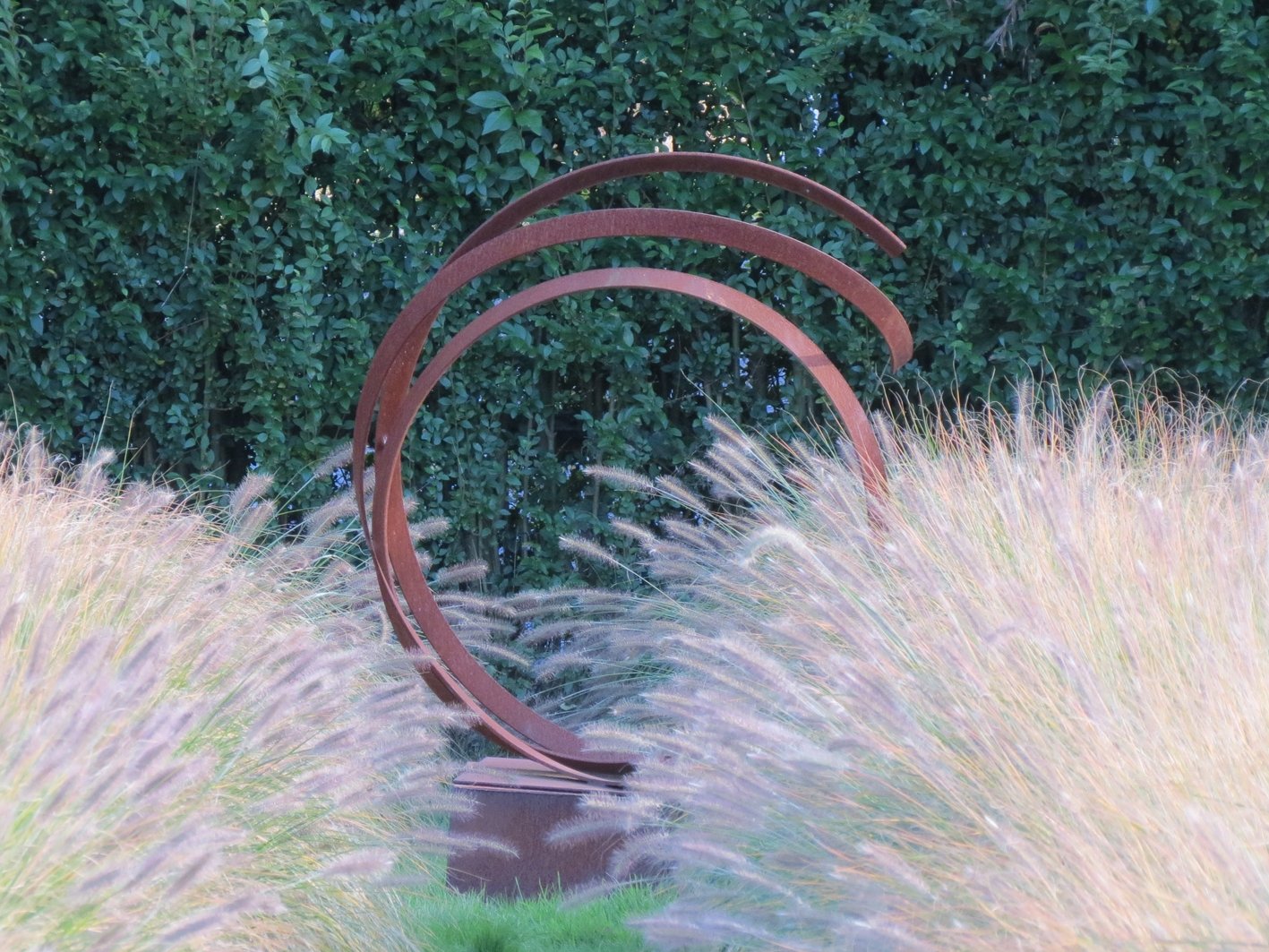 Graminées et acier Corten