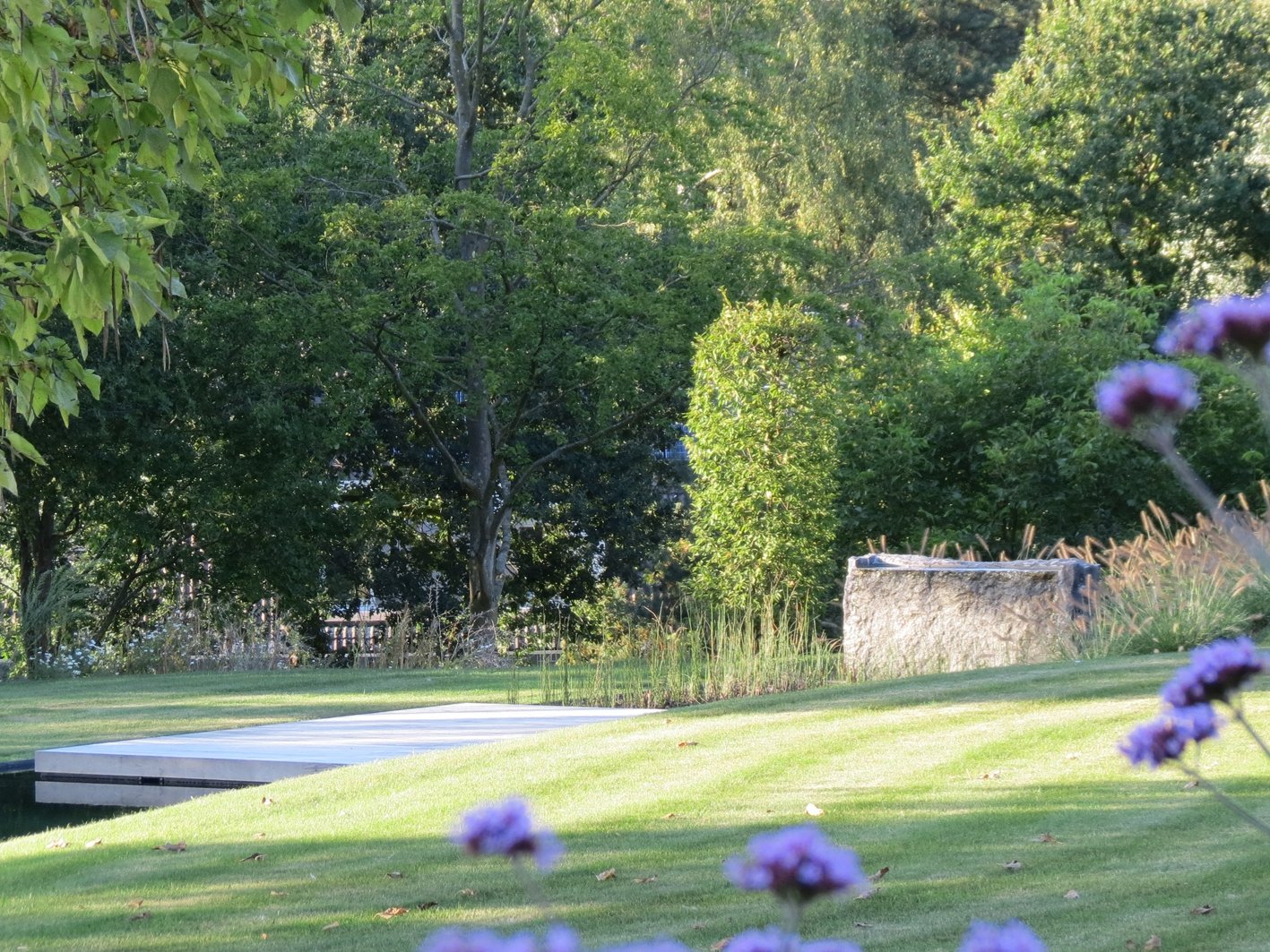 Piscine biologique intégrée dans le relief